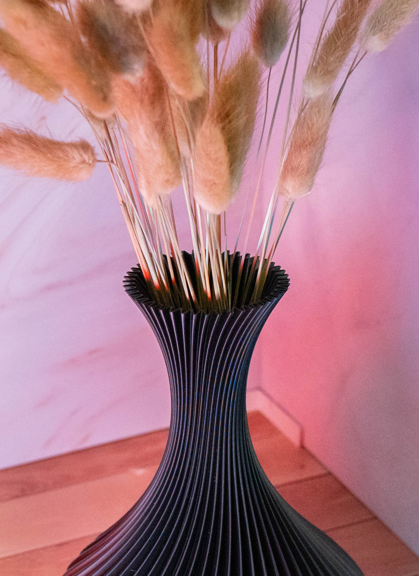 Spiral Vase | Modern Decorative Vase for Pampas Grass & Dried Flowers | Minimalist Boho Home Decor Centerpiece Gift