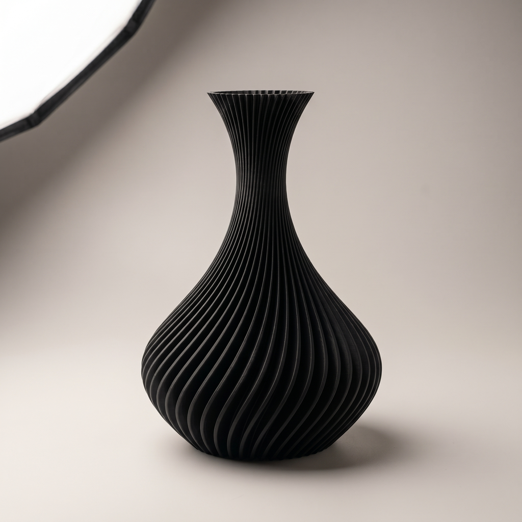 Spiral Vase | Modern Decorative Vase for Pampas Grass & Dried Flowers | Minimalist Boho Home Decor Centerpiece Gift