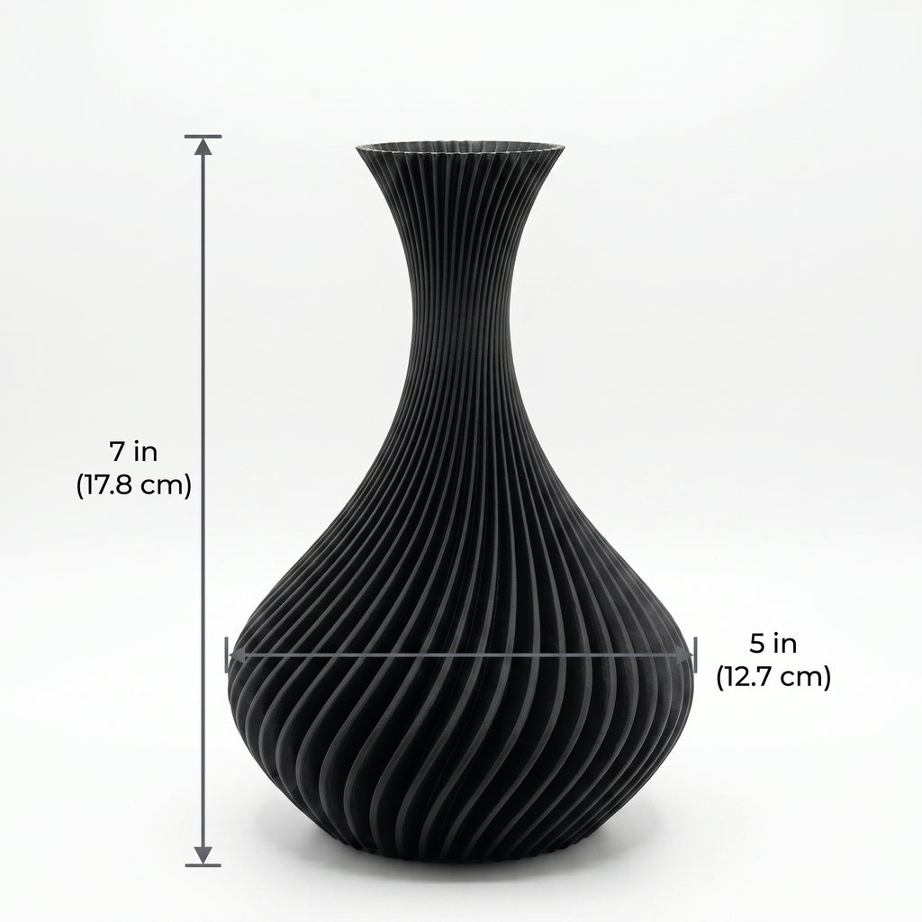 Spiral Vase | Modern Decorative Vase for Pampas Grass & Dried Flowers | Minimalist Boho Home Decor Centerpiece Gift