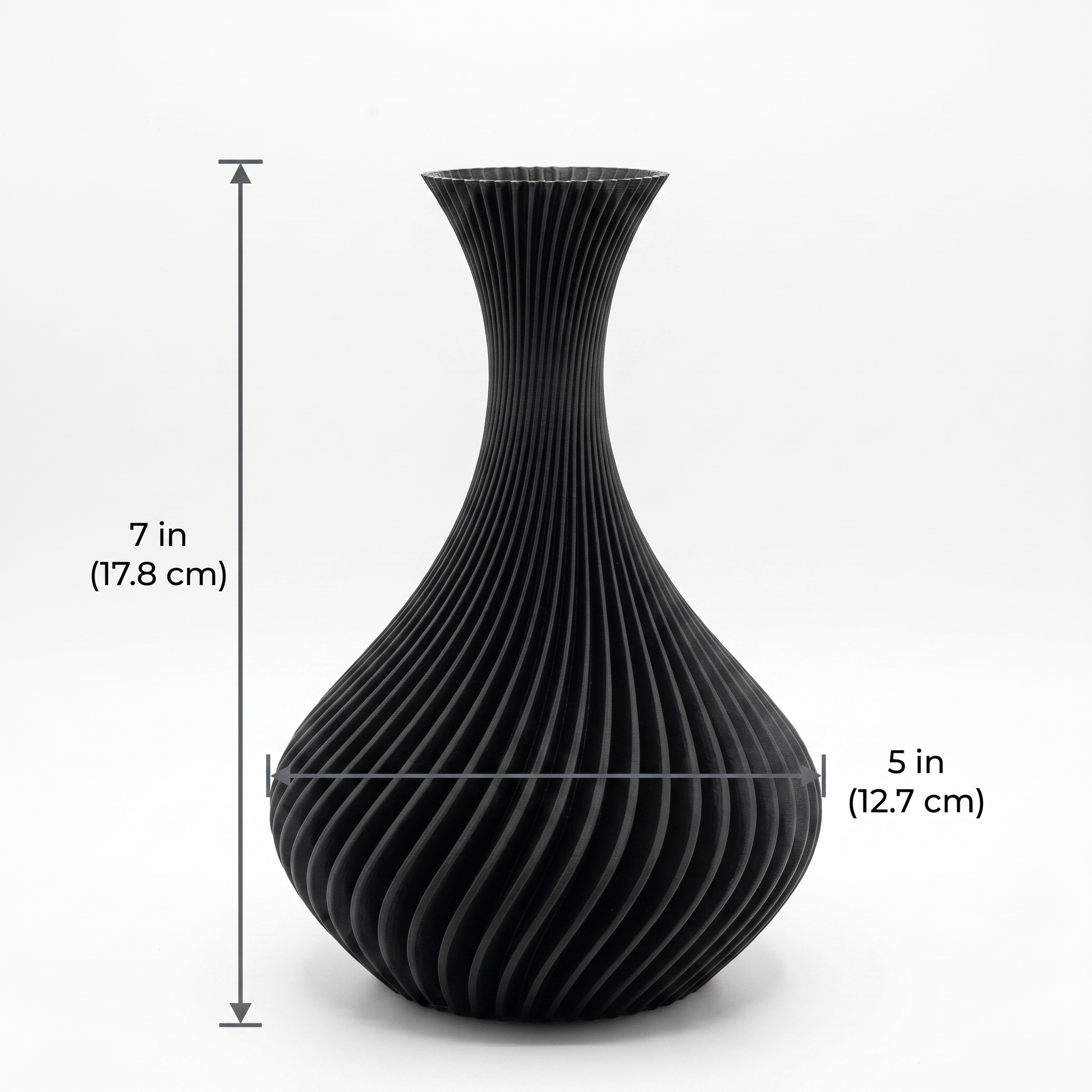 Spiral Vase | Modern Decorative Vase for Pampas Grass & Dried Flowers | Minimalist Boho Home Decor Centerpiece Gift