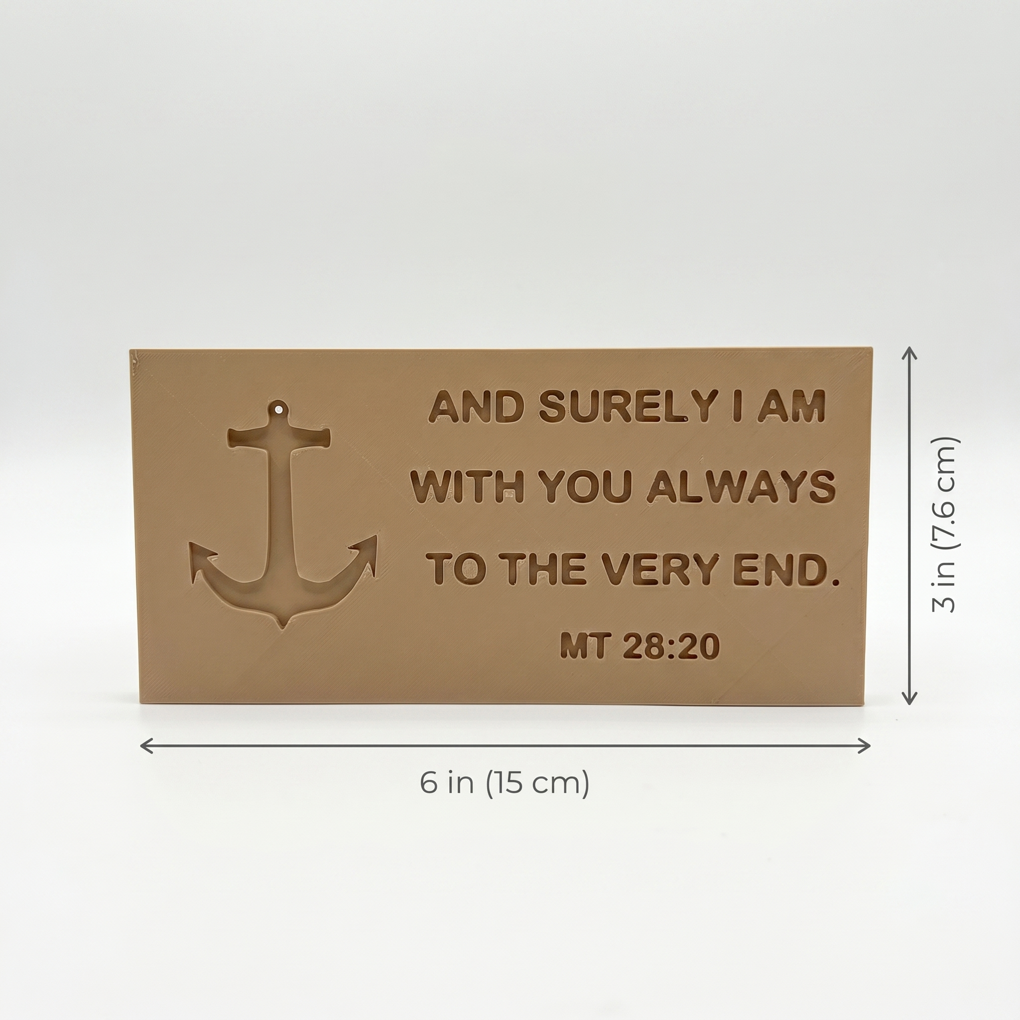 Matthew 28:20 Scripture Shelf Sign, And Surely I Am With You Always Anchor Sign, Christian Faith Gift, Bible Verse Home Decor, Inspirational Nautical Decor