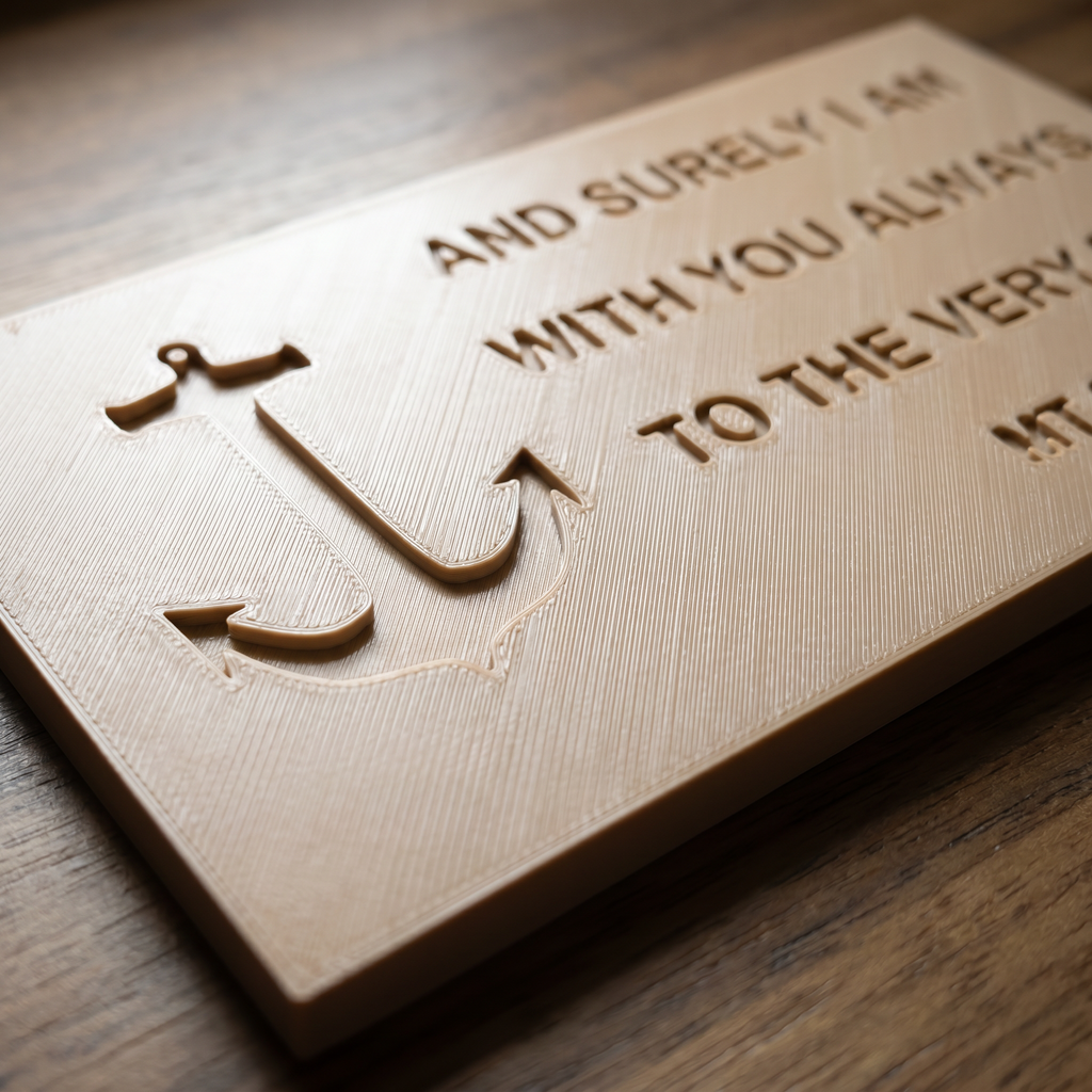 Matthew 28:20 Scripture Shelf Sign, And Surely I Am With You Always Anchor Sign, Christian Faith Gift, Bible Verse Home Decor, Inspirational Nautical Decor