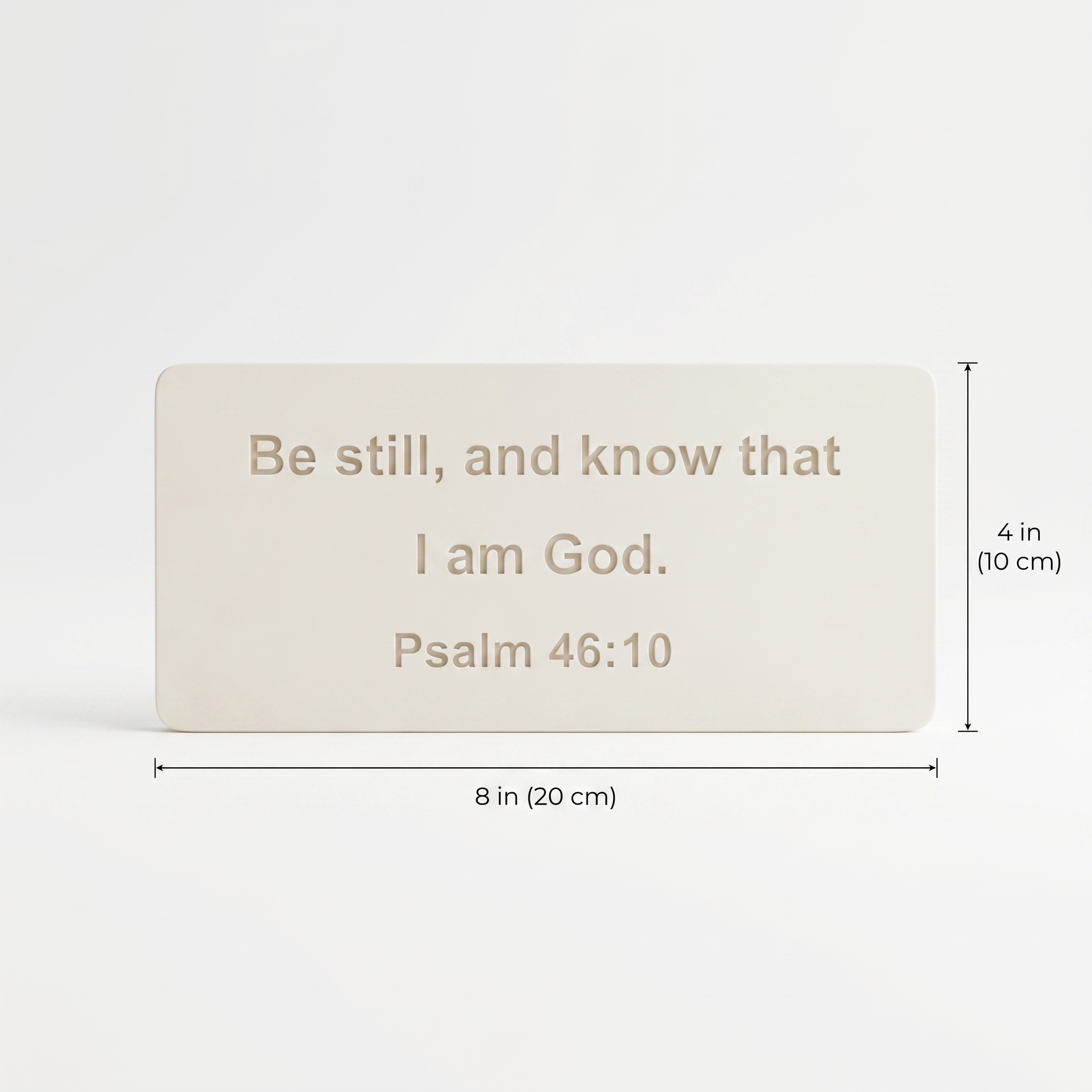 Be Still and Know That I Am God Sign, Psalm 46:10 Scripture Shelf Sign, Christian Faith Gift, Bible Verse Desk Plaque, Religious Home Decor