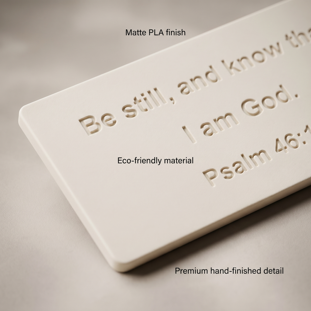 Be Still and Know That I Am God Sign, Psalm 46:10 Scripture Shelf Sign, Christian Faith Gift, Bible Verse Desk Plaque, Religious Home Decor