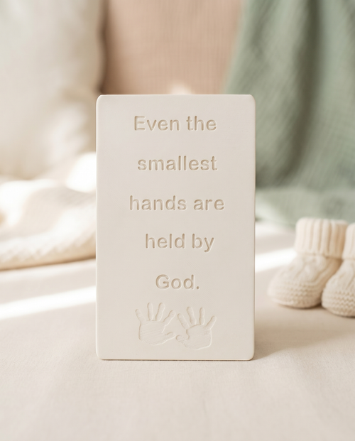 Even the Smallest Hands Are Held by God Sign, Christian Nursery Decor, Baby Shower Gift, Baptism Gift, Scripture Nursery Shelf Sign, Faith Baby Gift