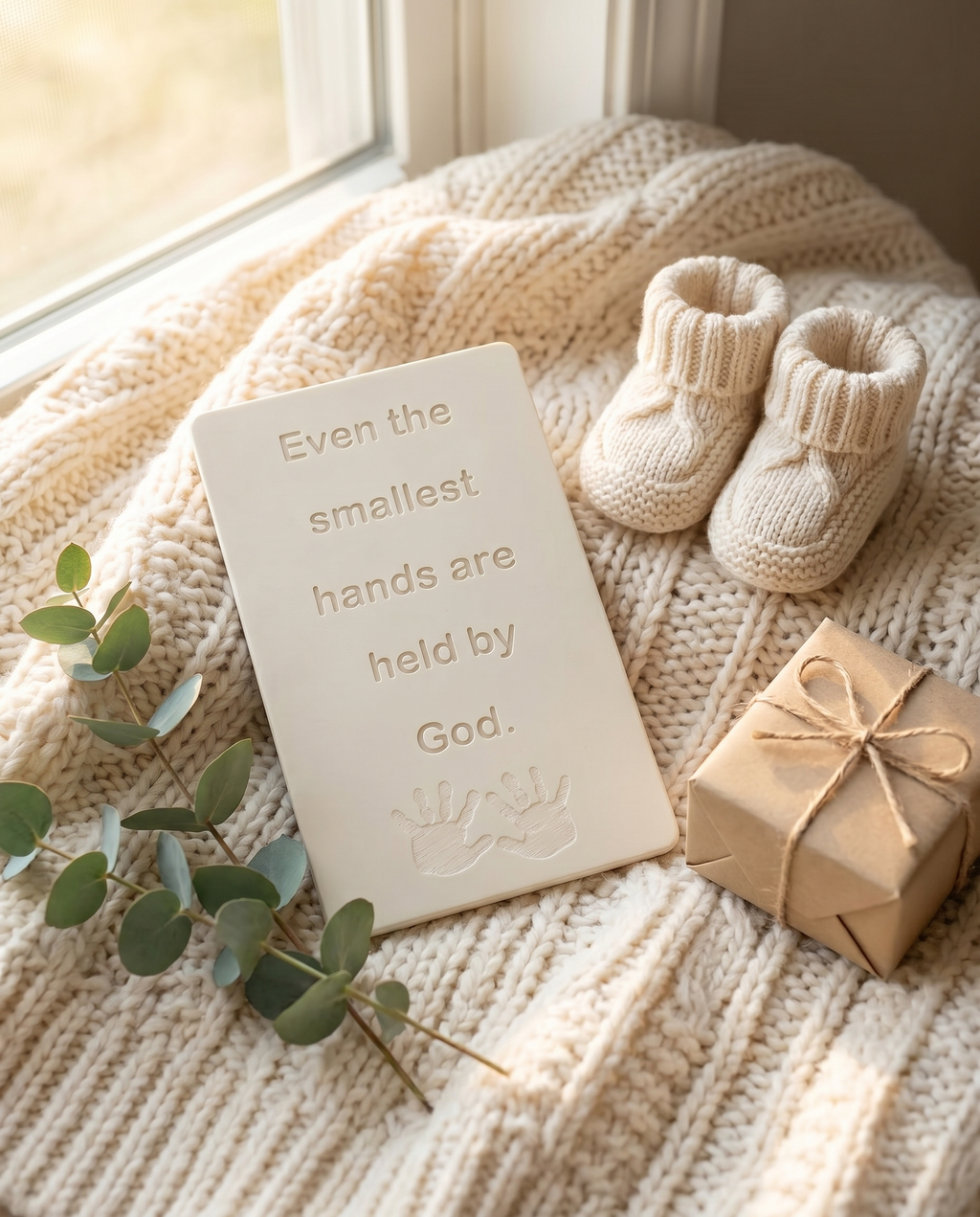 Even the Smallest Hands Are Held by God Sign, Christian Nursery Decor, Baby Shower Gift, Baptism Gift, Scripture Nursery Shelf Sign, Faith Baby Gift
