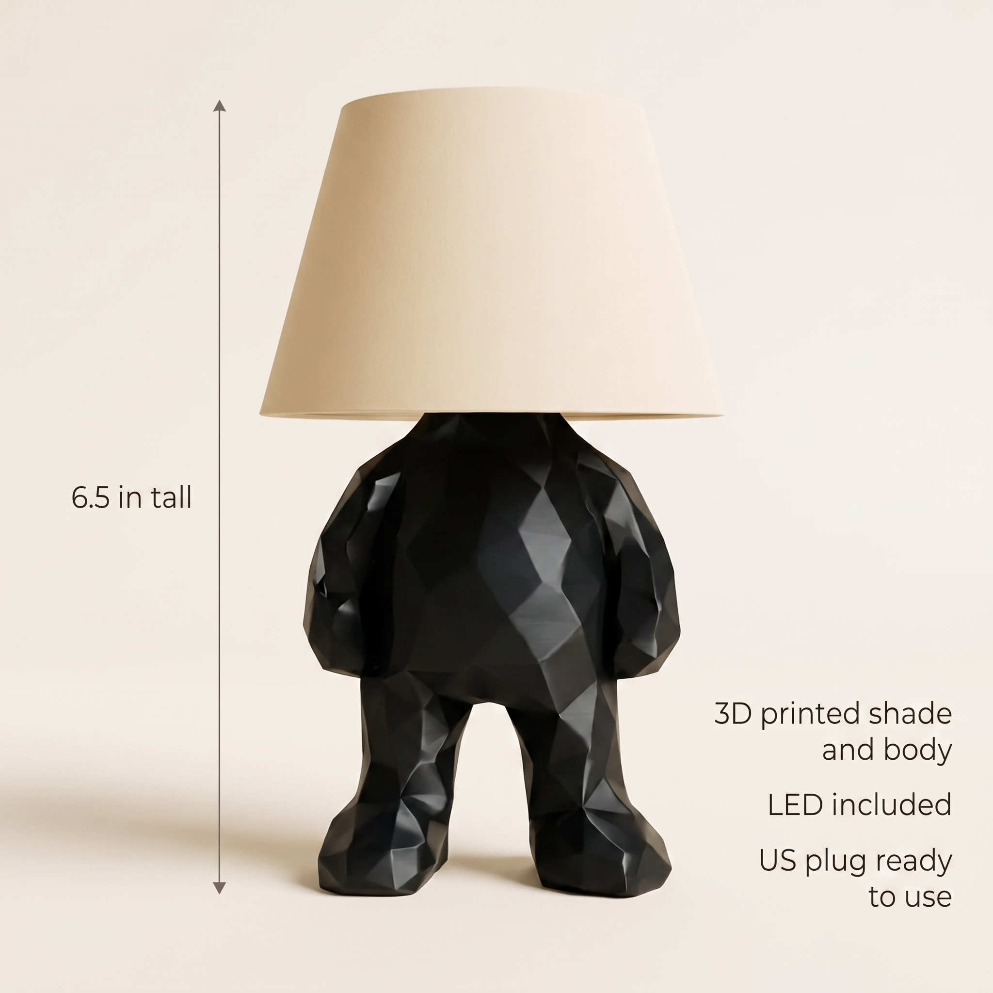 Lamp Guy — Low Poly Character Table Lamp