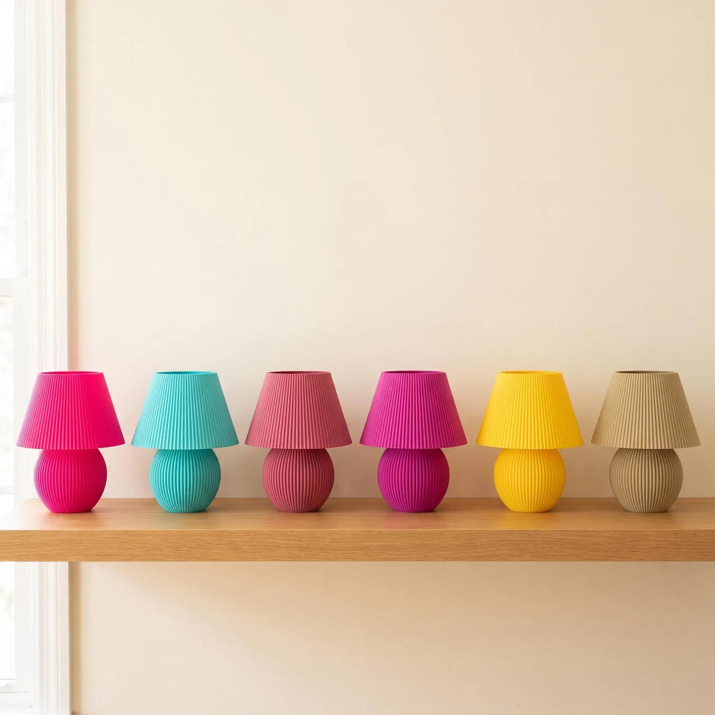 Mushroom Lamp — Ribbed LED Table Lamp with Dimmer