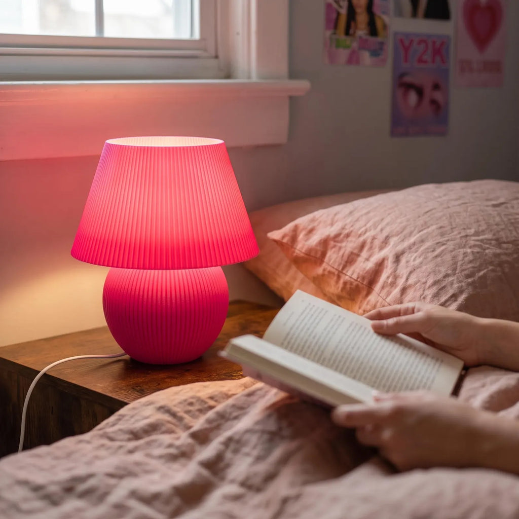 Mushroom Lamp — Ribbed LED Table Lamp with Dimmer